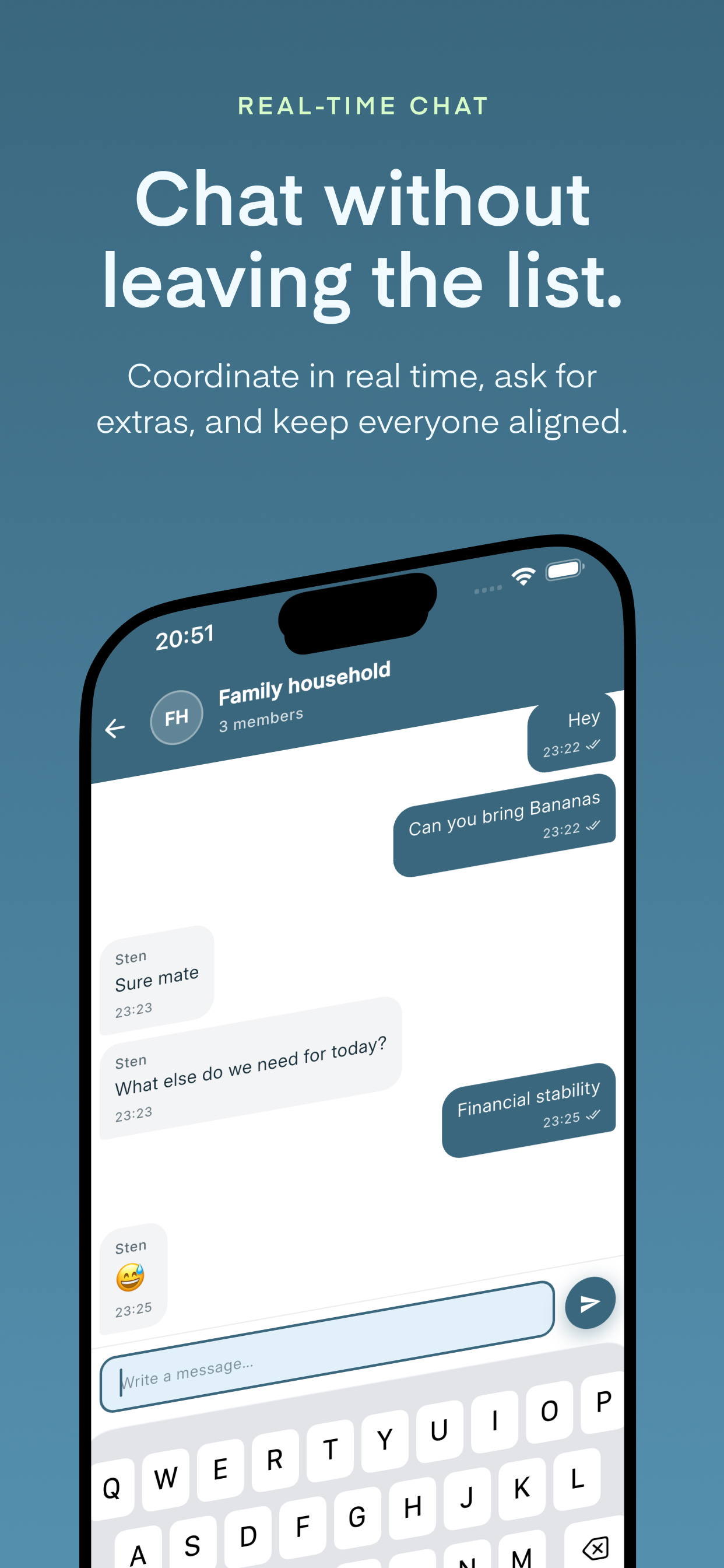 Real-time household chat